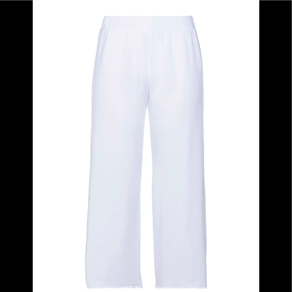 NWT Lanston tencel blend white jersey ankle lounge pants